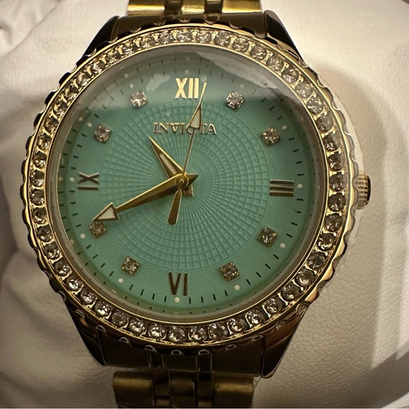 NIB INVICTA Wildflower Women’s Watch - 33mm, Gold & Tiffany Blue (69232)